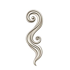 Obraz premium Elegant Silver Swirl Decorative Design Element