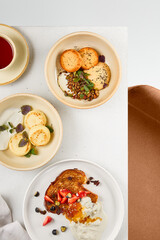 Rustic Harmony Syrniki and Brioche with Berries in Soft, Light Composition