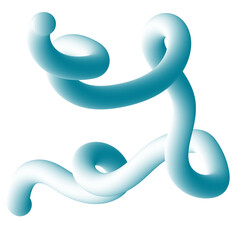 Obraz premium Abstract 3D Fluid Shapes