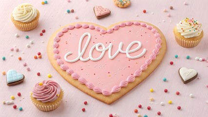 Whimsical Love Cookie Sweet Treats & Sprinkles Celebration V5