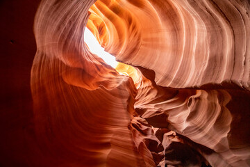 Light Beams in Antelope Canyon's Depths