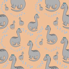 seamless pattern with Dino’s 