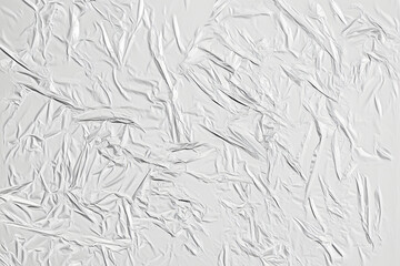 Abstract White Crinkled Texture: A captivating close-up shot of a textured, white surface, resembling crumpled paper or fabric, exhibiting intricate folds and creases that create a mesmerizing.