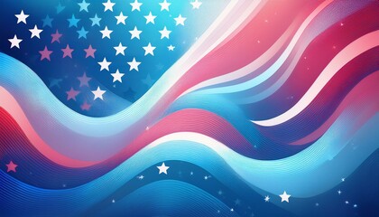 Modern USA colors stars and stripes abstract background design, independence day concept of american flag

