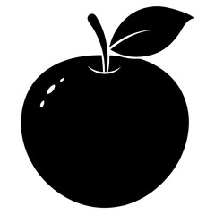 Vector silhouette of a delicious fruit