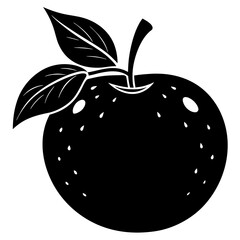 Vector silhouette of a delicious fruit
