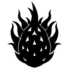 Dragon fruit silhouette