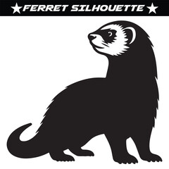 Ferret silhouette vector illustration design