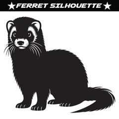 Ferret silhouette vector illustration design