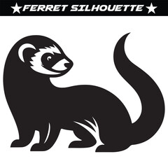 Ferret silhouette vector illustration design