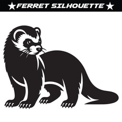 Ferret silhouette vector illustration design