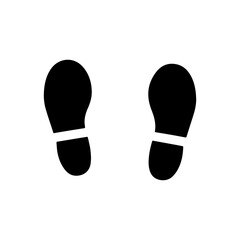 Boots footprints silhouette icon vector illustration design.