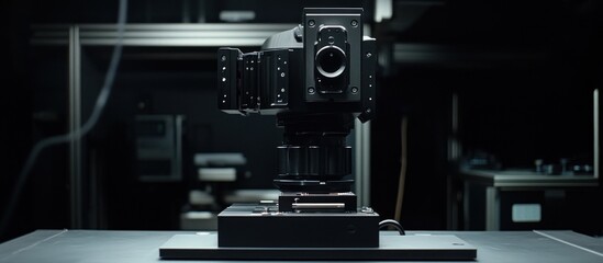 Fototapeta premium Precision Camera in Dark Lab