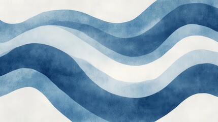 Abstract Blue Watercolor Wave Background with Flowing Organic Patterns for Creative Projects