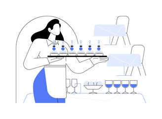 Banquet service isolated cartoon vector illustrations.