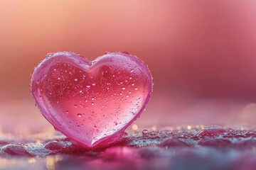 Obraz premium Pink Heart Background
