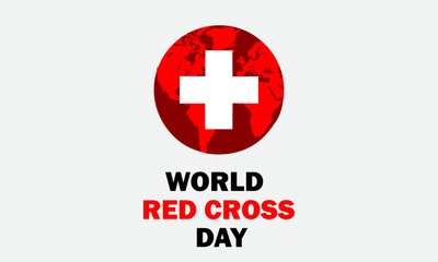 Fototapeta premium World red cross day concept vector illustration, 8th may red cross health concept with vector elements. Paper Art and Paper Cut Out Concept.