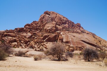 Landscape of Spitzkoppe National Park, Namibian Desert, Swakopmund, Namibia