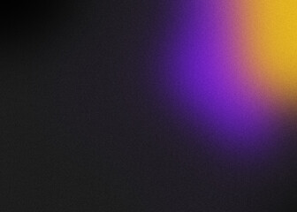 Futuristic glowing purple yellow gradient background with soft textured noise and illuminated dust effect