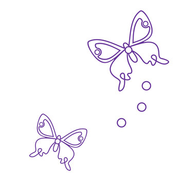 Par de mariposas volando