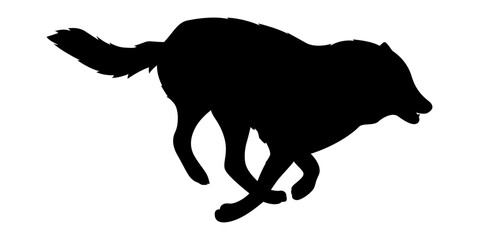 Wolves Running Vector Silhouette 
