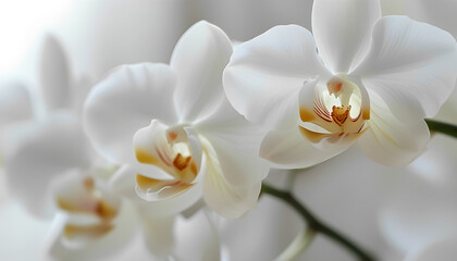white orchids by the window