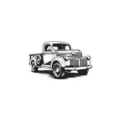 vector illustration of a cartoon truck