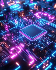 Obraz premium Advanced AI Chip Technology for Futuristic Computing Solutions