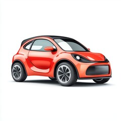 modern hatchback, isolated on white