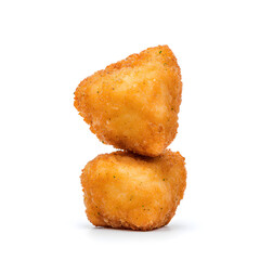 Fried Chicken Nuggets isolated on white background	