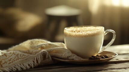 Traditional Indian hot drink with milk and spices - Masala tea. Organic ayurvedic chai, herbal drink.