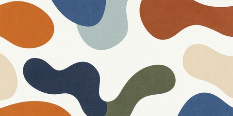 Abstract Colorful Shapes Intertwined, Modern Artistic Design Elements, Creative Textile Pattern
