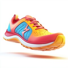 running shoe in a modern design, isolated on white