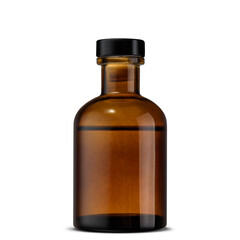 A stylish reed diffuser with black scent sticks in an elegant amber glass bottle, perfect for aromatherapy and home fragrance