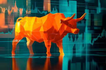 Low Poly Bear Market Warning Signal