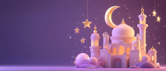 Elegant Ramadan and Eid Celebration Scene