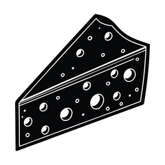 A wedge of chese vactor illustration