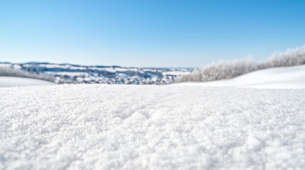 Obraz premium Snowy landscape, winter village background
