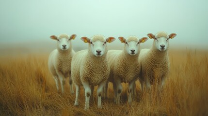 Fototapeta premium Holistic grazing management for improving pasture health isolated on white background symbolizing regenerative livestock farming