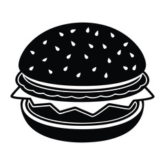  vactor illustration of a burger and fries