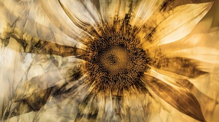 Golden Sunflower Close-up: A Detailed Floral Masterpiece