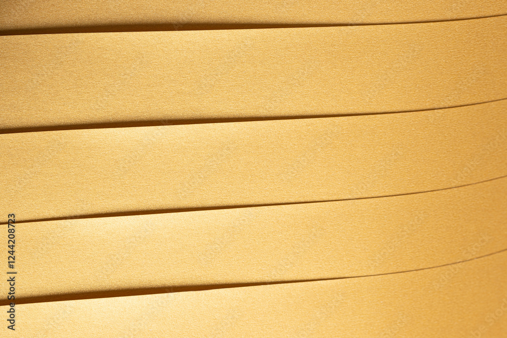Poster Yellow paper texture with a subtle striped pattern and torn edges, blank decorative background with a smooth satin finish, perfect for stationery, scrapbooking, and design elements.