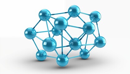 Obraz premium purple yellow red pink green orange blue molecule 3d render