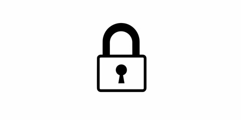 Fototapeta premium Locked padlock on a white background