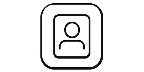 No people in a simple black icon representing a user profile