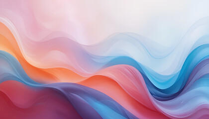 Fototapeta premium Abstract background with smooth waves in bright, pastel colors. Creates a sense of movement, dynamics and life. It is ideal for creating backgrounds and decorations.
