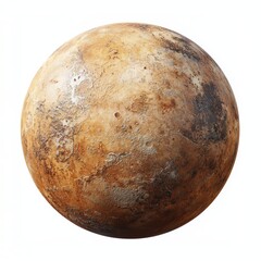 Fototapeta premium of Mercury, the closest planet to the Sun, isolated on a white background
