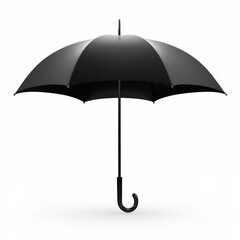 n umbrella blowing inside out due to strong wind isolated on white