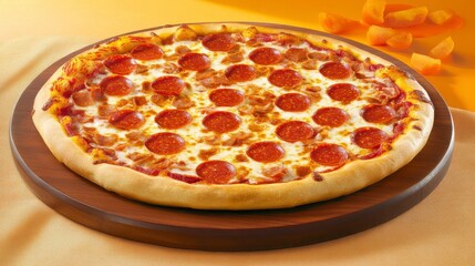 Aromatic Pizza with Pepperoni and Mozzarella: A Culinary Delight
