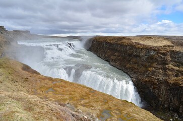 waterfall in the mountains